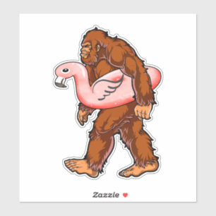Sticker Flamant rose Bigfoot