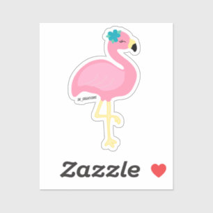 Sticker Flamant rose Cutie