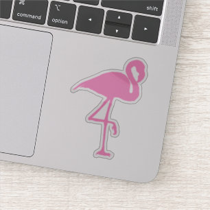 Sticker Flamant rose Silhouette Tropical Rose