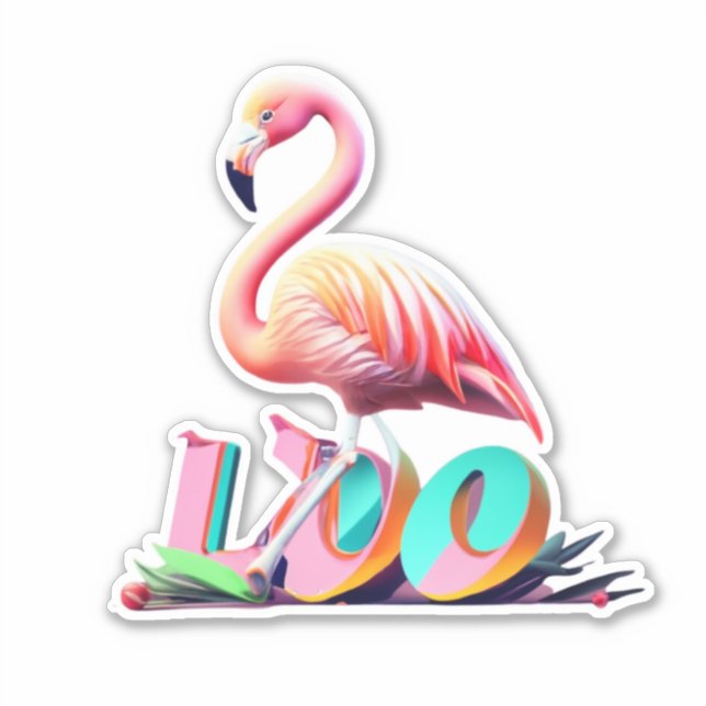 Sticker Flamant rose Transformez votre espace avec des aut (Devant)