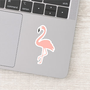 Sticker Flamant rose tropical mou