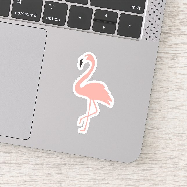 Sticker Flamant rose tropical mou (Détail)