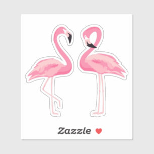 Sticker Flamants roses mignons