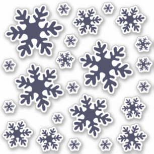 Sticker Flambeau de neige Bleu Neige hiver Noël
