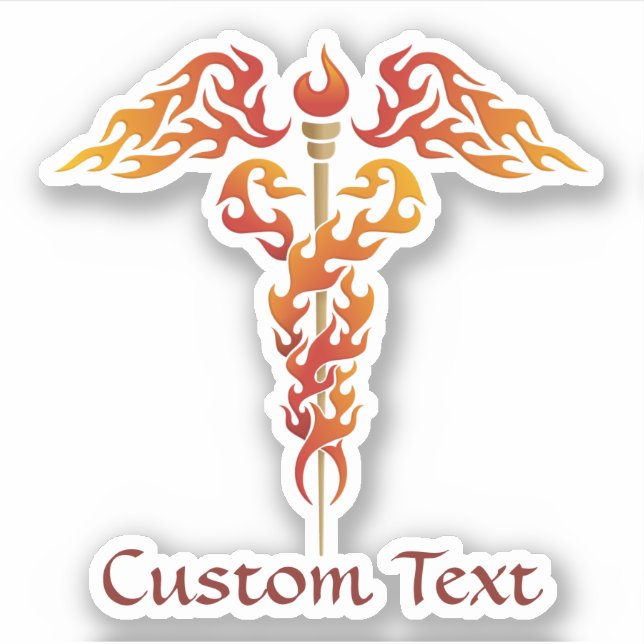 Sticker Flames Caduceus (Devant)