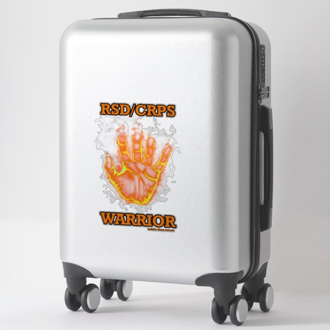 Sticker Flammes/mains...RSD/CRPS (Sur valise)