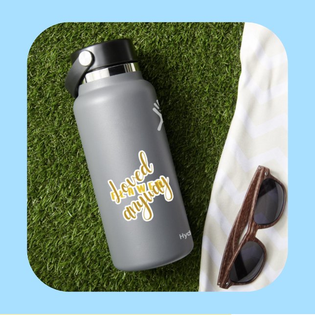 Sticker Flawed - aimé de toute façon la foi en vinyle auto (Créateur téléchargé)