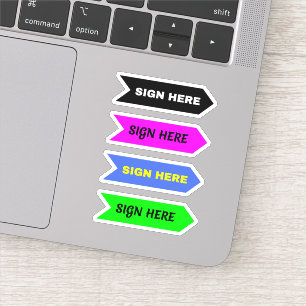 Sticker Flèche Signer ici (signature)