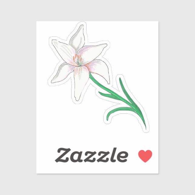 Sticker Fleur blanche (Feuille)