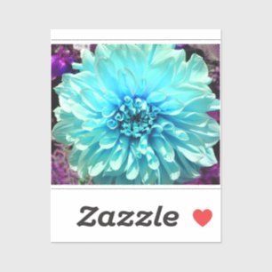 Sticker Fleur bleu clair Dahlia