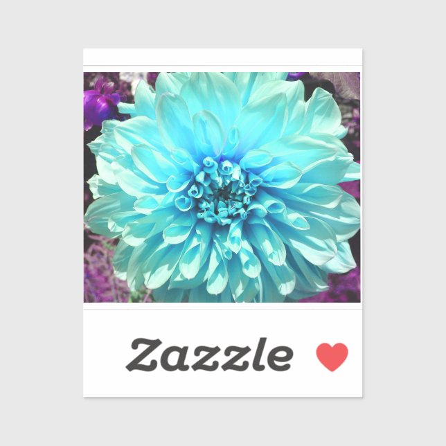 Sticker Fleur bleu clair Dahlia (Feuille)
