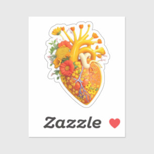 Sticker Fleur cardiaque anatomique