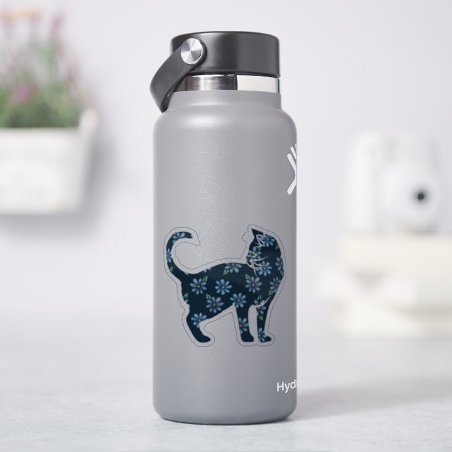 Sticker Fleur Chat Blue Daisy Chats (HydroFlask)
