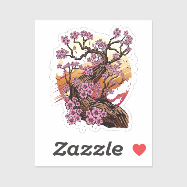Sticker Fleur de cerisier sauvage (Feuille)
