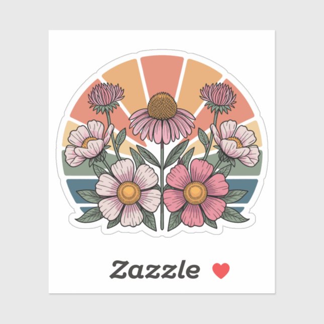 Sticker Fleur de Dakota Fleur sauvage (Feuille)