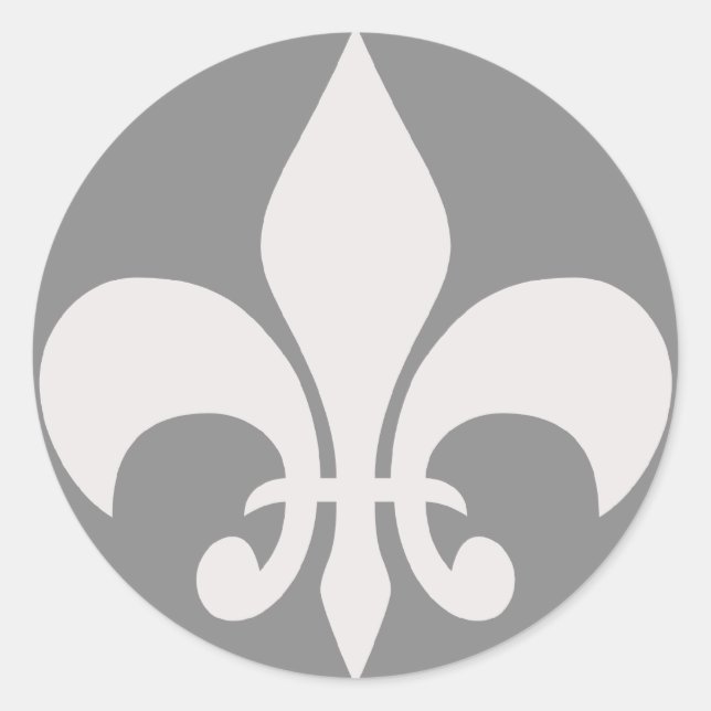 Sticker Fleur de Lise en Smokey Grays (Devant)
