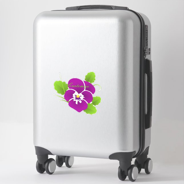 Sticker Fleur de Pensée Violette Thunder_Cove (Sur valise)