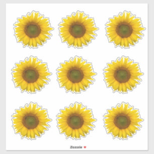 Sticker Fleur de soleil jaune Pays