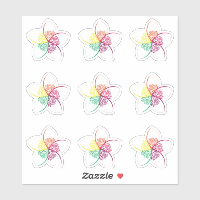 Sticker fleur d'île (Feuille)