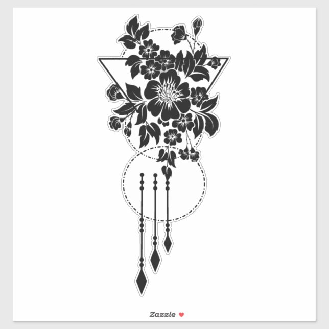 Sticker Fleur géo (Feuille)