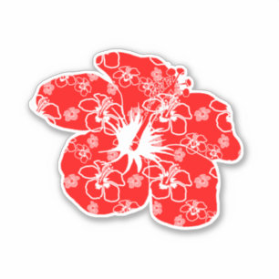 Sticker Fleur Hibiscus Hawaii classique