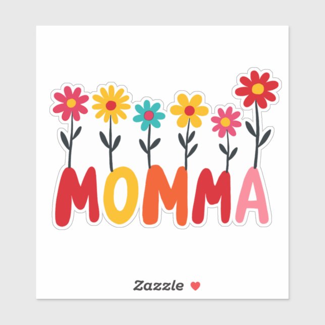 Sticker Fleur MOMMA - Oeuvre florale fantaisiste (Feuille)