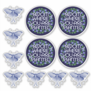 Sticker Fleur où vous êtes planté Vinyle transparent