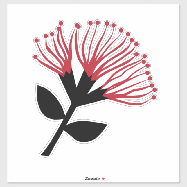 Sticker Fleur Pohutukawa, Nouvelle-Zélande (Feuille)