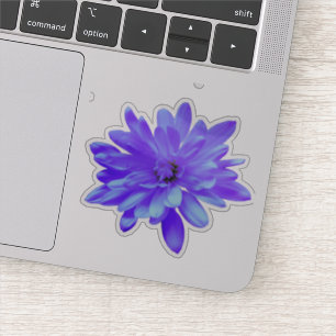Sticker Fleur pourpre fleurie bleu floral bleu violet