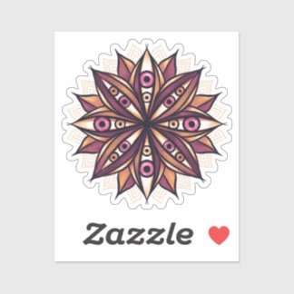 Sticker Fleur psychédélique avec yeux Déplaisants trippant