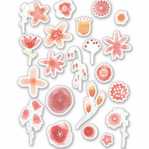 Sticker Fleur sauvage aquarelle