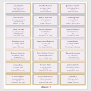 Sticker Fleur sauvage Fern Lavender Mariage Adresse client