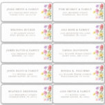 Sticker Fleur sauvage Rustic Chic boho Floral Adresse d'hô<br><div class="desc">Célébrez votre histoire d'amour avec cet élégant autocollant d'adresse fleurie de nom d'invité avec un design de fleurs sauvages d'aquarelle et script de calligraphie moderne. Parfait pour un mariage de jardin, une cérémonie en plein air ou une célébration boho rustique, ce design mêle des éléments floral fantaisistes à une élégance...</div>