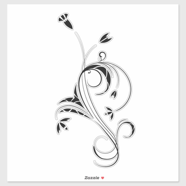 Sticker Fleur Tribale (Feuille)