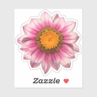 Sticker Fleuron rose Gazania