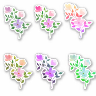 Sticker Fleurs Assorties