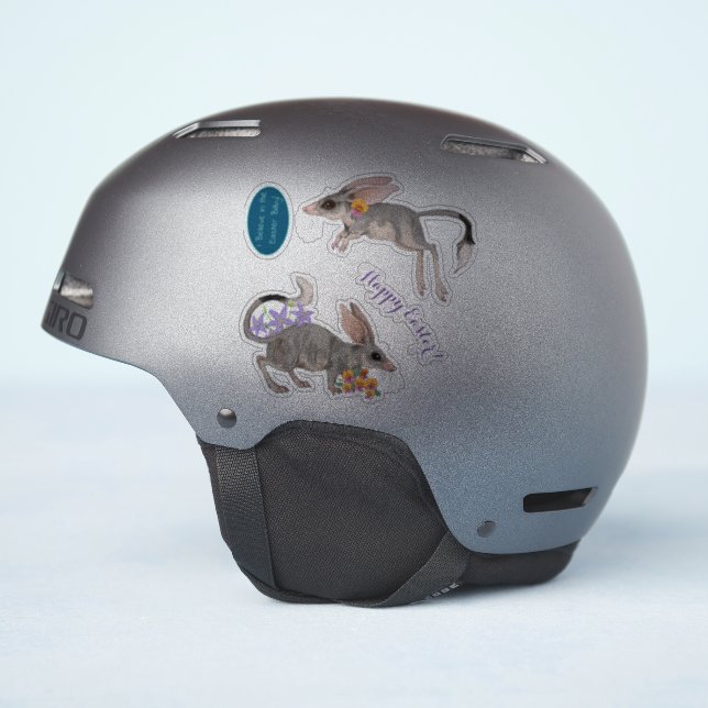 Sticker Fleurs Bilby de Pâques (Côté casque)