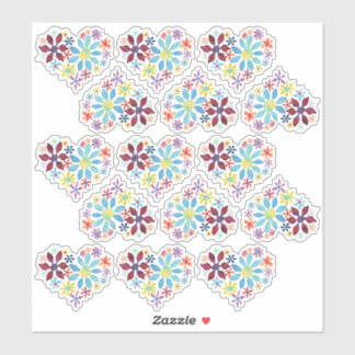 Sticker Fleurs de couleur d'eau