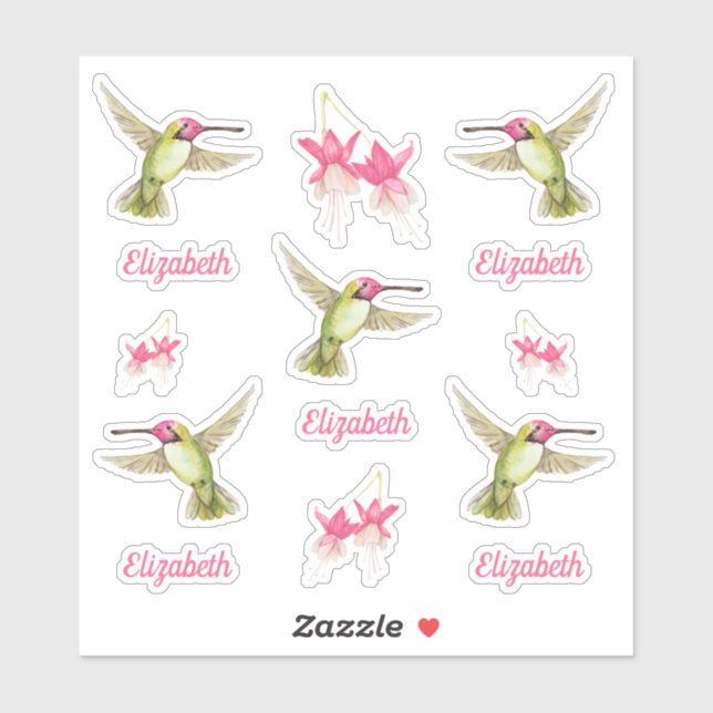Sticker Fleurs de Fuchsia Vinyl (Feuille)