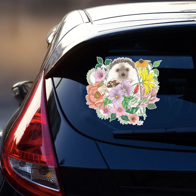 Sticker Fleurs de hérisson mignonnes (Créateur téléchargé)