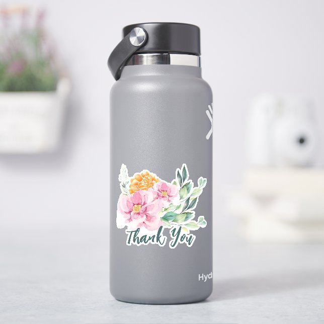 Sticker Fleurs de Merci élégantes (HydroFlask)