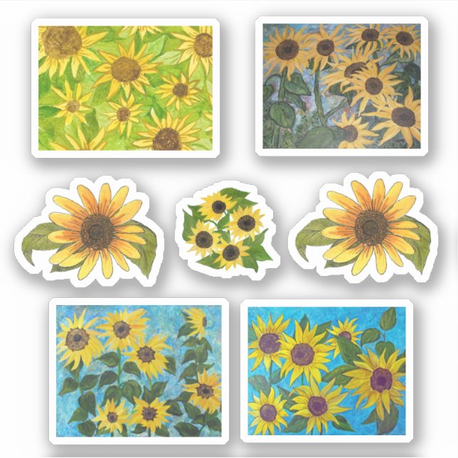 Sticker Fleurs de soleil (Devant)