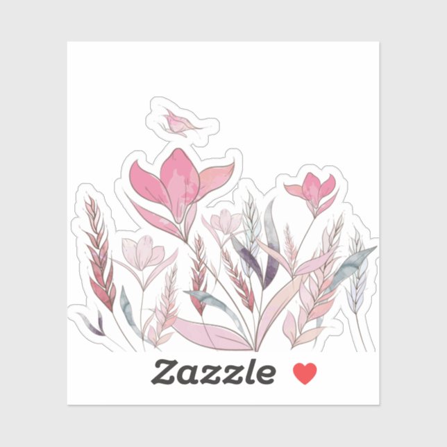 Sticker Fleurs d'eau (Feuille)