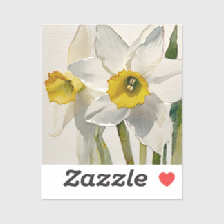 Sticker Fleurs d'Iris aquarelle modernes