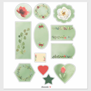 Sticker Fleurs et Berries Automne Assortiment Scrapbook