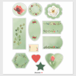 Sticker Fleurs et Berries Automne Assortiment Scrapbook