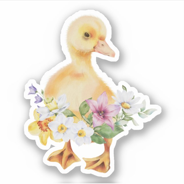 Sticker Fleurs florales mignonnes Bébé (Devant)