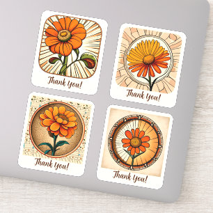 Sticker Fleurs Marigold Super Retro Personnalisé