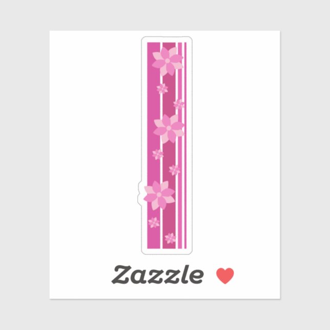Sticker Fleurs roses (Feuille)