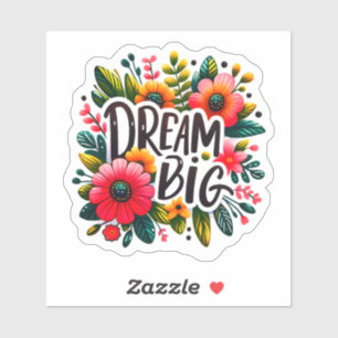 Sticker Fleurs Vibrantes Inspirent les Rêves